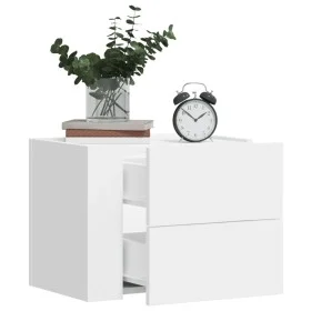 Mesitas de noche de pared 2 unidades blanca 45x30x35 cm de , Mesitas de noche - Ref: Foro24-848326, Precio: 83,39 €, Descuent...
