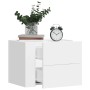 Mesitas de noche de pared 2 unidades blanca 45x30x35 cm de , Mesitas de noche - Ref: Foro24-848326, Precio: 76,04 €, Descuent...
