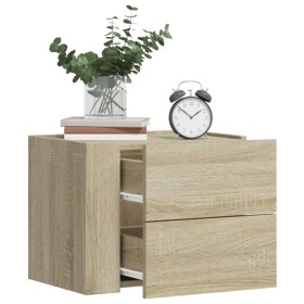 Mesitas de noche de pared 2 unidades roble Sonoma 45x30x35 cm de , Mesitas de noche - Ref: Foro24-848330, Precio: 73,66 €, De...