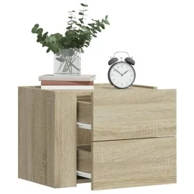 Wall-mounted bedside tables 2 units Sonoma oak 45x30x35 cm by , Nightstands - Ref: Foro24-848330, Price: 78,35 €, Discount: %