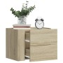 Mesitas de noche de pared 2 unidades roble Sonoma 45x30x35 cm de , Mesitas de noche - Ref: Foro24-848330, Precio: 73,66 €, De...