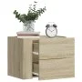 Mesitas de noche de pared 2 unidades roble Sonoma 45x30x35 cm de , Mesitas de noche - Ref: Foro24-848330, Precio: 78,35 €, De...