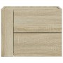 Mesitas de noche de pared 2 unidades roble Sonoma 45x30x35 cm de , Mesitas de noche - Ref: Foro24-848330, Precio: 73,66 €, De...