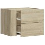 Mesitas de noche de pared 2 unidades roble Sonoma 45x30x35 cm de , Mesitas de noche - Ref: Foro24-848330, Precio: 73,66 €, De...