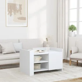 Mesa de centro madera de ingeniería blanca 80x50x50 cm de , Mesas de centro - Ref: Foro24-848353, Precio: 66,24 €, Descuento: %
