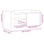 Mesa de centro madera de ingeniería roble ahumado 100x50x50 cm de , Mesas de centro - Ref: Foro24-848364, Precio: 76,50 €, De...