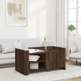Mesa de centro madera de ingeniería marrón roble 100x50x50 cm de , Mesas de centro - Ref: Foro24-848366, Precio: 80,97 €, Des...