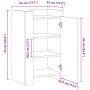 Aparador de madera de ingeniería gris hormigón 45x35x75 cm de , Aparadores - Ref: Foro24-848398, Precio: 68,34 €, Descuento: %