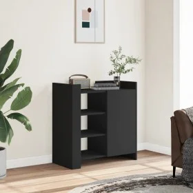 Engineered wood black sideboard 73.5x35x75 cm by , Sideboards - Ref: Foro24-848403, Price: 74,87 €, Discount: %