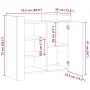 Aparador de madera de ingeniería negro 73,5x35x75 cm de , Aparadores - Ref: Foro24-848403, Precio: 74,87 €, Descuento: %