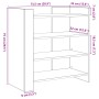 Aparador de madera de ingeniería gris Sonoma 73,5x35x75 cm de , Aparadores - Ref: Foro24-848393, Precio: 56,54 €, Descuento: %