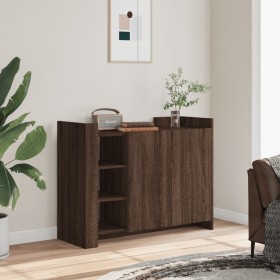 Aparador de madera de ingeniería marrón roble 100x35x75 cm de , Aparadores - Ref: Foro24-848415, Precio: 104,08 €, Descuento: %