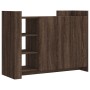 Aparador de madera de ingeniería marrón roble 100x35x75 cm de , Aparadores - Ref: Foro24-848415, Precio: 104,08 €, Descuento: %