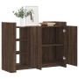Aparador de madera de ingeniería marrón roble 100x35x75 cm de , Aparadores - Ref: Foro24-848415, Precio: 104,08 €, Descuento: %