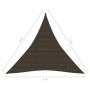 Toldo de vela HDPE marrón 160 g/m² 5x5x5 m de vidaXL, Sombrillas - Ref: Foro24-311812, Precio: 44,41 €, Descuento: %