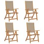 Sillas de jardín plegables 4 uds madera maciza acacia textileno de , Sillas de jardín - Ref: Foro24-3279244, Precio: 344,02 €...