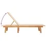 2 sun loungers with solid acacia wood table and cream textilene by , Loungers - Ref: Foro24-3279252, Price: 356,20 €, Discoun...