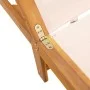 2 sun loungers with solid acacia wood table and cream textilene by , Loungers - Ref: Foro24-3279252, Price: 356,20 €, Discoun...