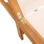 Tumbonas 2 uds con mesa madera maciza acacia y textileno crema de , Tumbonas - Ref: Foro24-3279252, Precio: 348,46 €, Descuen...