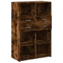 Aparador de madera de ingeniería roble ahumado 80x42,5x124 cm de , Aparadores - Ref: Foro24-3281389, Precio: 144,07 €, Descue...