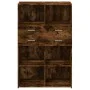 Aparador de madera de ingeniería roble ahumado 80x42,5x124 cm de , Aparadores - Ref: Foro24-3281389, Precio: 142,05 €, Descue...