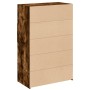 Aparador de madera de ingeniería roble ahumado 80x42,5x124 cm de , Aparadores - Ref: Foro24-3281389, Precio: 144,07 €, Descue...