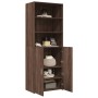 Aparador alto madera de ingeniería marrón roble 70x42,5x185 cm de , Aparadores - Ref: Foro24-3281377, Precio: 154,18 €, Descu...