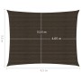 Toldo de vela HDPE marrón 160 g/m² 3,5x4,5 m de vidaXL, Sombrillas - Ref: Foro24-311791, Precio: 50,35 €, Descuento: %
