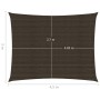 Toldo de vela HDPE marrón 160 g/m² 3x4,5 m de vidaXL, Sombrillas - Ref: Foro24-311788, Precio: 36,59 €, Descuento: %