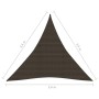 Toldo de vela marrón HDPE 160 g/m² 3,6x3,6x3,6 m de vidaXL, Sombrillas - Ref: Foro24-311803, Precio: 30,23 €, Descuento: %