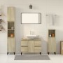 Set de muebles de baño 3 pzas madera contrachapada roble Sonoma de , Muebles de baño - Ref: Foro24-3307672, Precio: 200,57 €,...