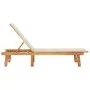 Solid acacia wood sun lounger with grey textilene by , Loungers - Ref: Foro24-4008413, Price: 168,89 €, Discount: %