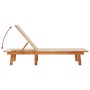 Tumbona de madera maciza de acacia y textileno gris de , Tumbonas - Ref: Foro24-4008413, Precio: 161,15 €, Descuento: %