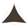 Toldo de vela HDPE marrón 160 g/m² 4x4x4 m de vidaXL, Sombrillas - Ref: Foro24-311808, Precio: 33,43 €, Descuento: %