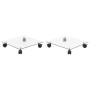 Soportes de ruedas para macetas cuadrado vidrio templado 2 uds en Soportes para macetas | Comprar online en Foru.es