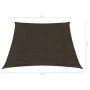Toldo de vela HDPE marrón 160 g/m² 4/5x3 m de vidaXL, Sombrillas - Ref: Foro24-311820, Precio: 43,31 €, Descuento: %