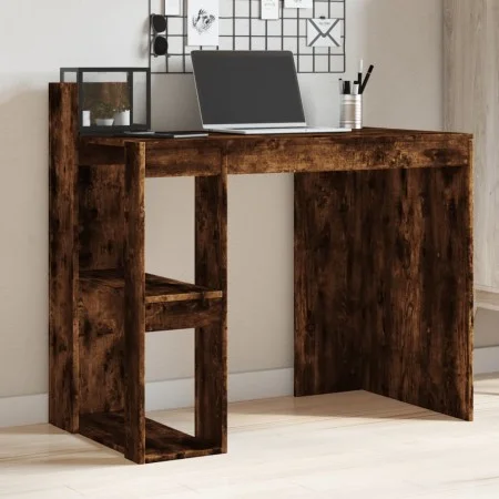 Escritorio madera de ingeniería roble ahumado 103,5x56,5x94 cm de , Escritorios - Ref: Foro24-847979, Precio: 90,39 €, Descue...