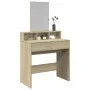 Dresser with Sonoma oak color mirror 130x50x132.5 cm by , Bedroom Dressers - Ref: Foro24-848173, Price: 100,87 €, Discount: %