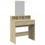 Dresser with Sonoma oak color mirror 130x50x132.5 cm by , Bedroom Dressers - Ref: Foro24-848173, Price: 100,87 €, Discount: %