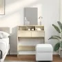 Dresser with Sonoma oak color mirror 130x50x132.5 cm by , Bedroom Dressers - Ref: Foro24-848173, Price: 100,87 €, Discount: %
