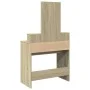 Dresser with Sonoma oak color mirror 130x50x132.5 cm by , Bedroom Dressers - Ref: Foro24-848173, Price: 100,87 €, Discount: %