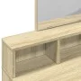 Dresser with Sonoma oak color mirror 130x50x132.5 cm by , Bedroom Dressers - Ref: Foro24-848173, Price: 100,87 €, Discount: %