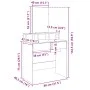 Frisiertisch mit Spiegel in Eiche Sonoma Farbe 130x50x132,5 cm. von , Schlafzimmerkommoden - Ref: Foro24-848173, Preis: 100,8...