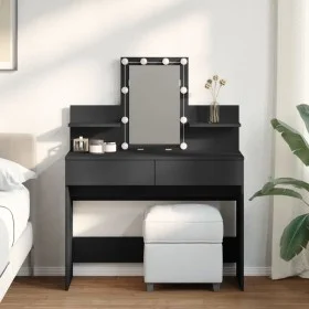 Tocador con luces LED negro 100x40x130 cm de , Tocadores para dormitorios - Ref: Foro24-848200, Precio: 154,37 €, Descuento: %