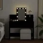Schminktisch mit schwarzen LED-Lichtern 100x40x130 cm von , Schlafzimmerkommoden - Ref: Foro24-848200, Preis: 154,37 €, Rabat...