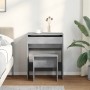 Tocador con taburete gris hormigón 60x40x113,5 cm de , Tocadores para dormitorios - Ref: Foro24-848216, Precio: 100,20 €, Des...
