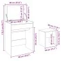 Frisiertisch mit schwarzem Hocker 60x40x113,5 cm von , Schlafzimmerkommoden - Ref: Foro24-848214, Preis: 103,00 €, Rabatt: %