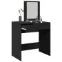 Tocador con espejo negro 73x46,5x120 cm de , Tocadores para dormitorios - Ref: Foro24-848221, Precio: 92,37 €, Descuento: %