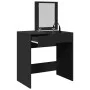 Tocador con espejo negro 73x46,5x120 cm de , Tocadores para dormitorios - Ref: Foro24-848221, Precio: 92,37 €, Descuento: %