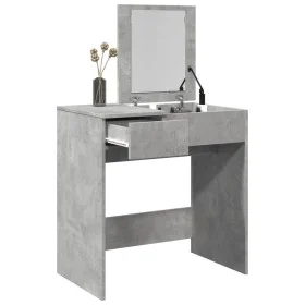 Frisiertisch mit grauem Betonspiegel 73x46,5x120 cm von , Schlafzimmerkommoden - Ref: Foro24-848223, Preis: 82,15 €, Rabatt: %
